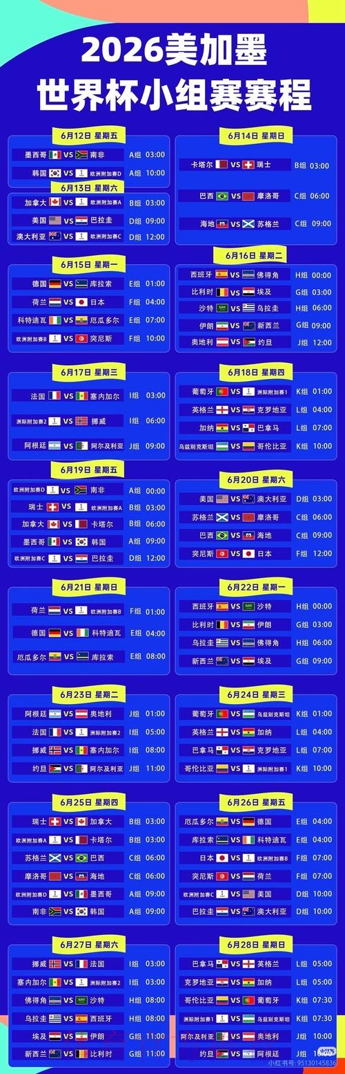 2026世界杯直播最新完整安排查询入口 2026世界杯直播最新完整安排查询入口